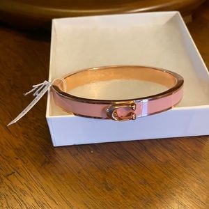 Pink and rose gold Coach bangle bracelet.  NWT.